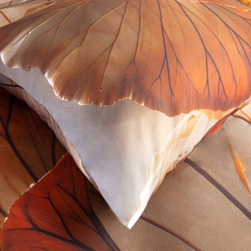 Pościel z bawełny satynowej w liście 140x200 Satynlove