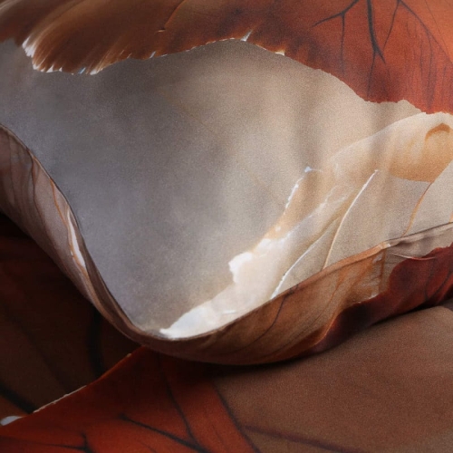 Pościel z bawełny satynowej w liście 160x200 Satynlove