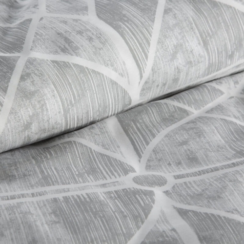 Komplet pościeli z bawełny satynowej Spring 160x200 szary geometryczny wzór