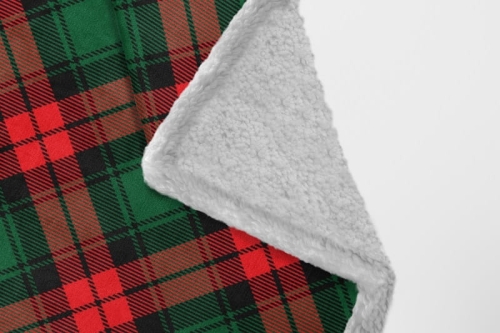 Koc czerwono zielony 150x200 Krata