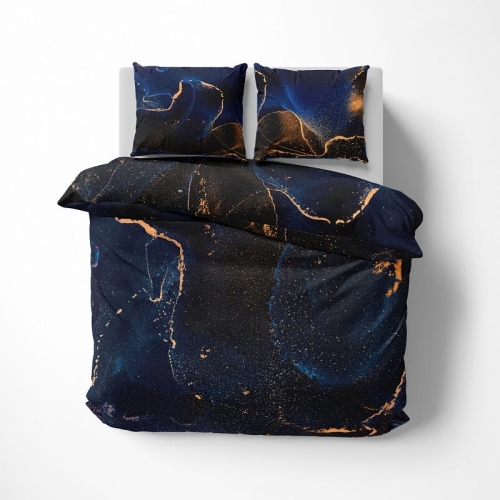 Pościel satyna bawełniana Nobile 160x200 Nocne Niebo 