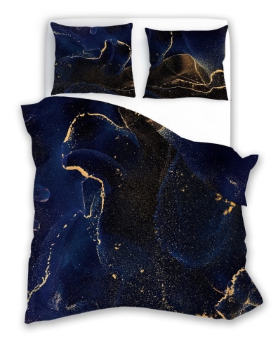 Pościel satyna bawełniana Nobile 160x200 Nocne Niebo 