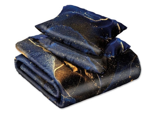 Pościel satyna bawełniana Nobile 220x200 Nocne Niebo