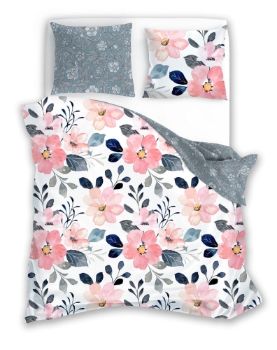 Pościel bawełna satynowa Milagro 220x200 Romantyczne Kwiaty