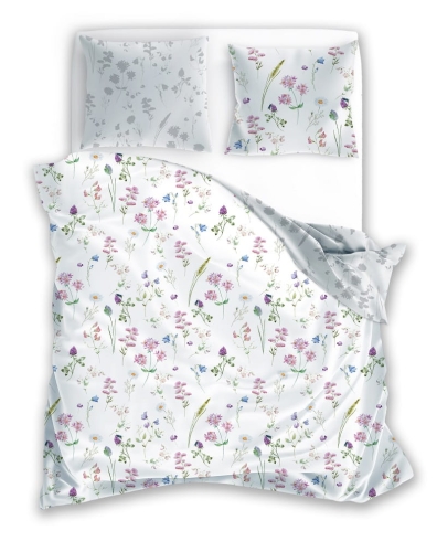 Pościel bawełna satynowa Milagro 220x200 Wiosenna Łąka