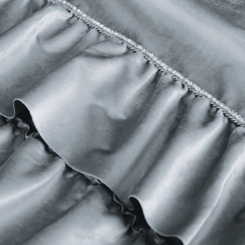 Zasłona Sami 140x250 srebrna falbanki przelotki