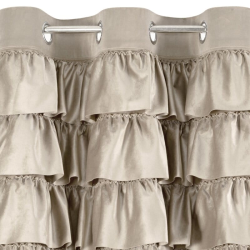 Zasłona Aura 140x250 beżowa falbanki przelotki 