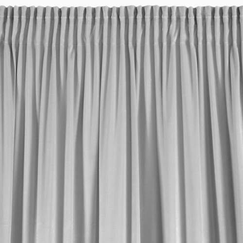 Zasłona Dani 140x250 srebrna falbana taśma