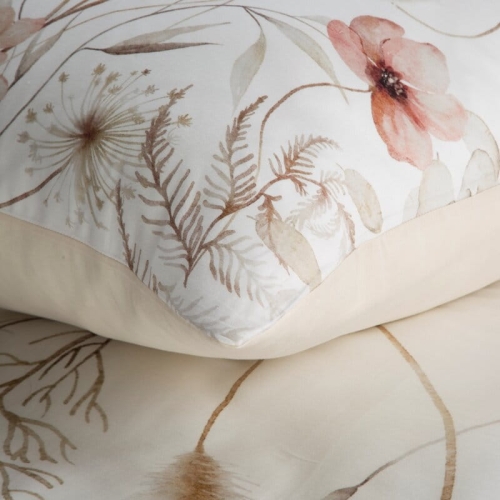 Pościel Premium bawełna satynowa 160x200 Pudrowe Kwiaty