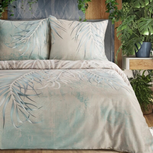 Pościel Premium bawełna satynowa 160x200 Liście Palmowe