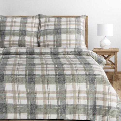 Komplet pościeli z bawełny satynowej Spring 220x200 krata