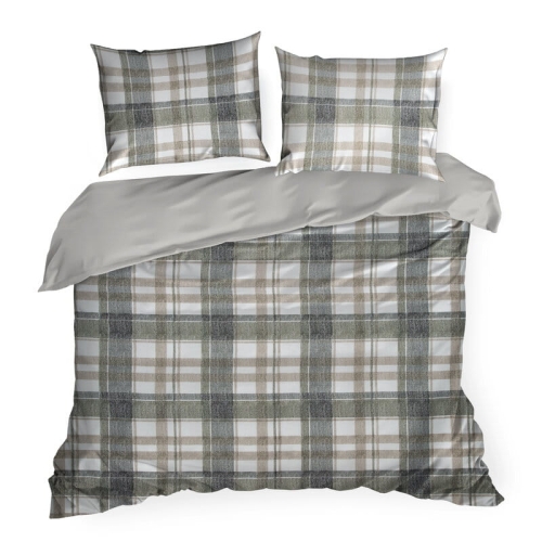 Komplet pościeli z bawełny satynowej Spring 220x200 krata