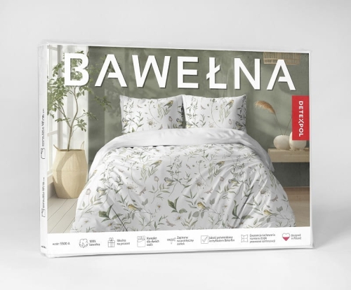 Pościel bawełniana 100% 220x200 ptaszki