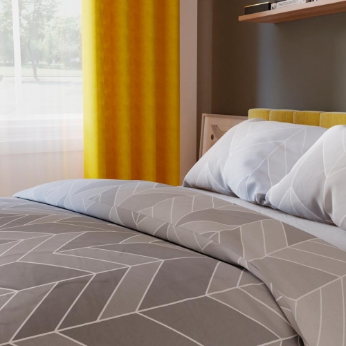 Komplet pościeli z bawełny satynowej geometryczny wzór 220x200 Nitta
