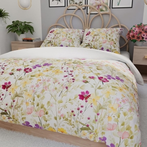 Komplet pościeli z bawełny satynowej motyw kwiatowy 160x200 Florina