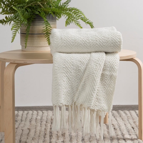 Koc biały 130x170 Milo 