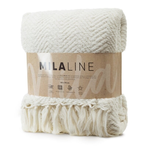 Koc biały 130x170 Milo 