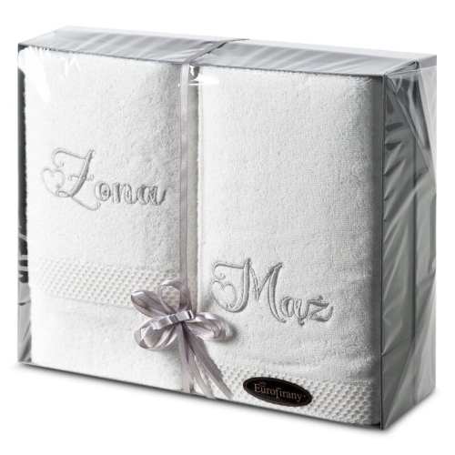 Komplet dwóch ręczników kąpielowych Żona - Mąż