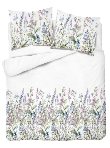 Komplet pościeli z satyny bawełnianej 220x200 kompozycja dzikiej łąki Home Satin