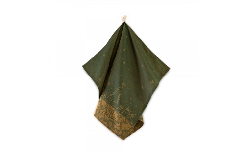 Ścierka świąteczna kuchenna zielona 50x70 Merry Christmas