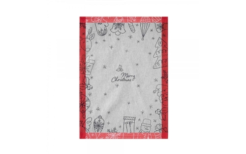 Ścierka świąteczna kuchenna czerwona 50x70 Snow Christmas