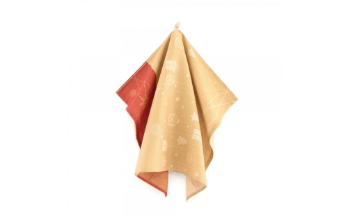 Ścierka świąteczna kuchenna czerwona 50x70 Merry Time