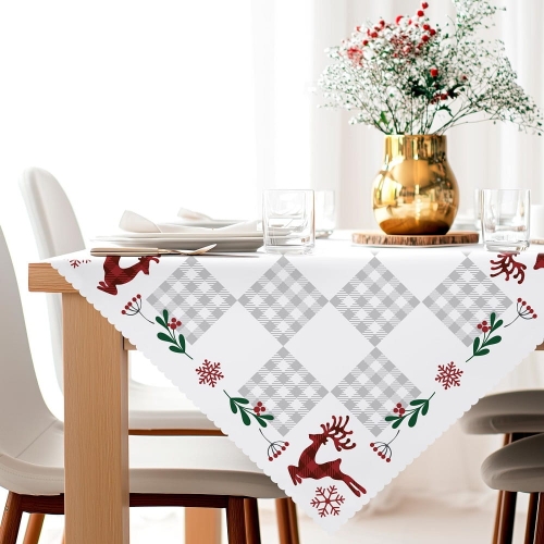 Serweta wodoodporna świąteczna 80x80 Renifer Patchwork