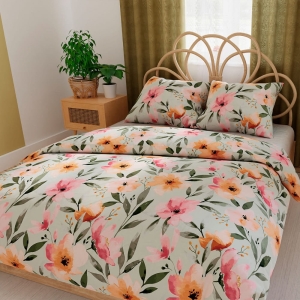 Komplet pościeli z bawełny satynowej w kwiaty 160x200 Floralis 