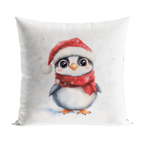 Poszewka dekoracyjna świąteczna 40x40 Pingwinek