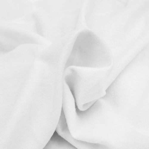 Prześcieradło flanelowe 180x200 z gumką w kolorze białym