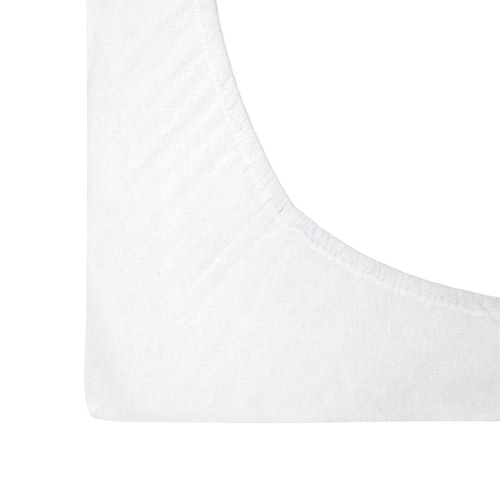 Prześcieradło flanelowe 180x200 z gumką w kolorze białym