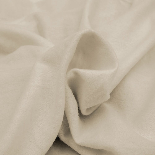 Prześcieradło flanelowe 160x200 z gumką w kolorze jasno beżowym