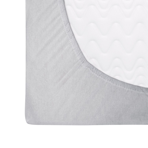 Prześcieradło flanelowe 160x200 z gumką w kolorze popielatym