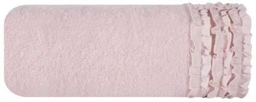 Ręcznik 70x140 ciemno różowy z falbanką 