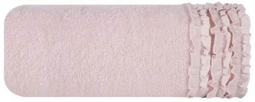 Ręcznik 50x90 ciemno różowy z falbanką