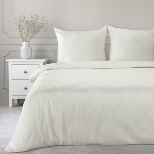 Komplet pościeli z adamaszku 160x200 kremowej