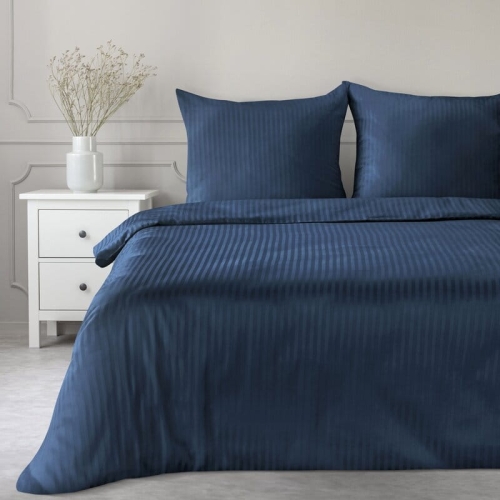 Komplet pościeli z adamaszku 220x200 granatowej