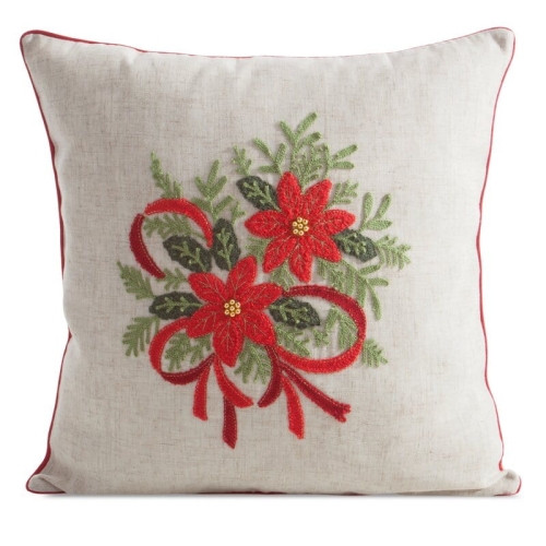 Poszewka świąteczna 45x45 Czerwona Gwiazda Betlejemska