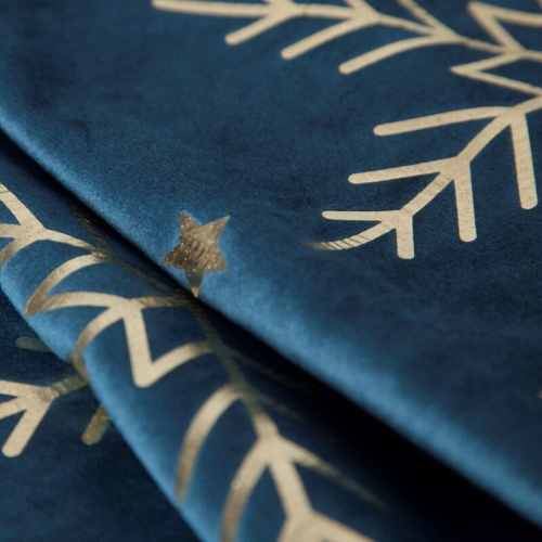 Bieżnik świąteczny granatowy 40x140 Złote Śnieżynki