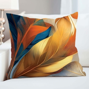 Poszewka z bawełny satynowej Satynlove 40x40 Liście w Jesiennych Kolorach