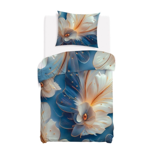 Pościel z bawełny satynowej Satynlove 140x200 Kwiat