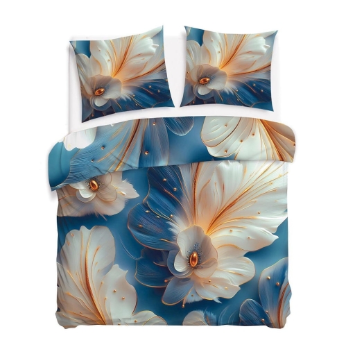 Pościel z bawełny satynowej Satynlove 160x200 Kwiat