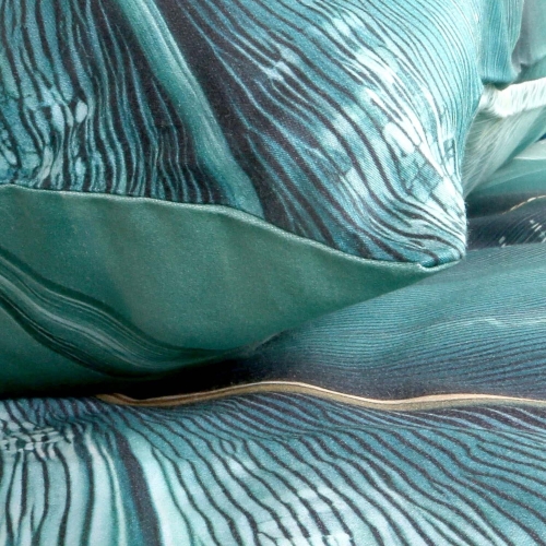 Pościel z bawełny satynowej Satynlove 160x200 Liście