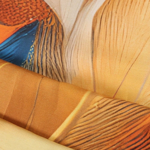 Pościel z bawełny satynowej Satynlove 160x200 Liście w Jesiennych Kolorach