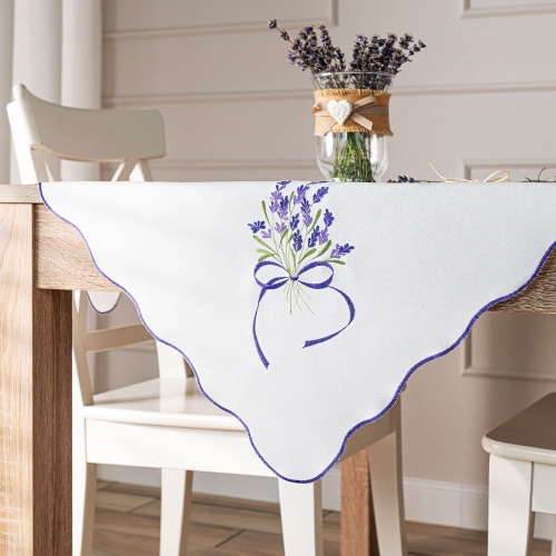 Serweta biała 85x85 Lawendowa Polana