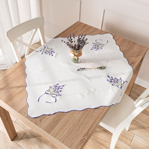 Serweta biała 85x85 Lawendowa Polana