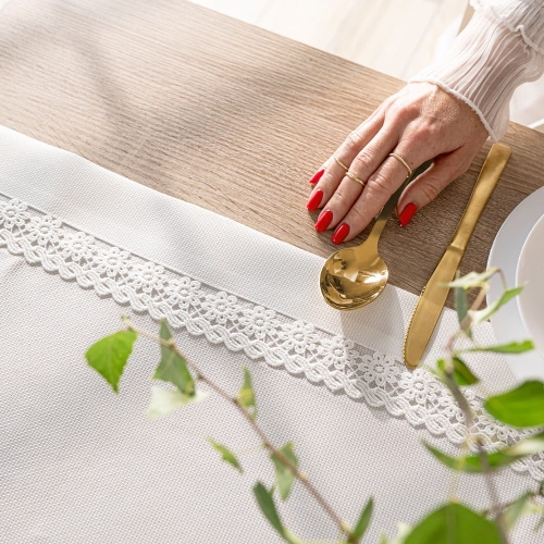 Bieżnik biały 38x160 Modena