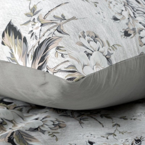 Komplet pościeli z bawełny satynowej Spring 220x200 duże kremowe kwiaty