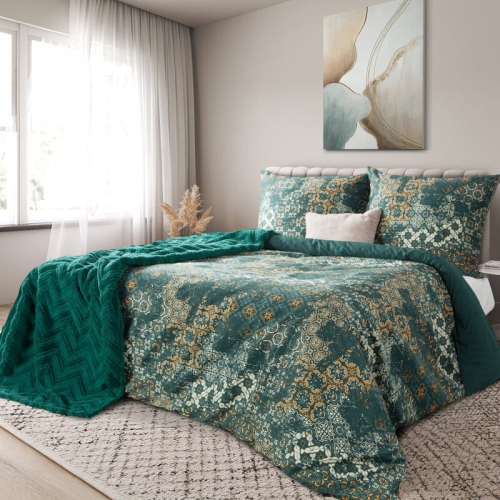 Komplet pościeli z bawełny satynowej Spring 220x200 w orientalny wzór