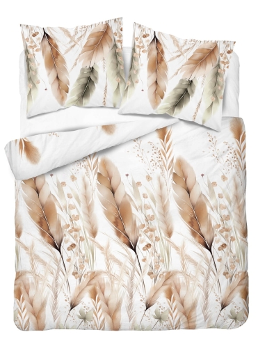 Komplet pościeli z satyny bawełnianej 220x200 pióra i trawy